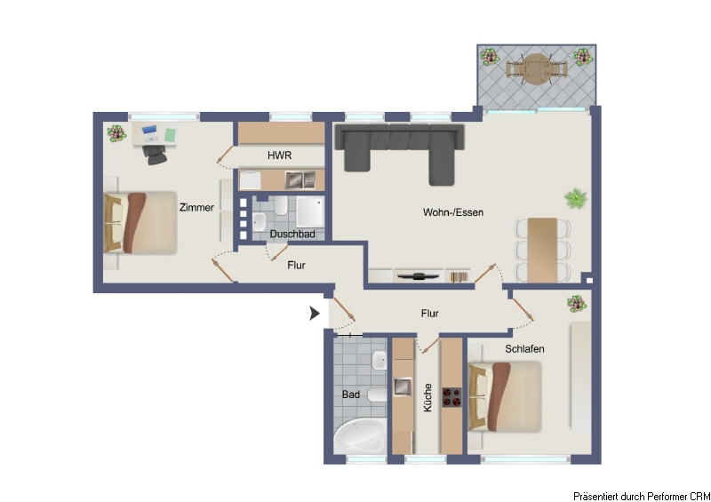Grundriss Erdgeschosswohnung Wedel