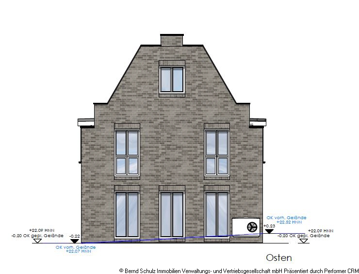 Ansicht Osten Hamburg Doppelhaush�lfte Neubau Doppelhaush�lfte mit W�rmepumpe