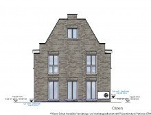 Ansicht Osten Neubau Doppelhaush�lfte mit W�rmepumpe