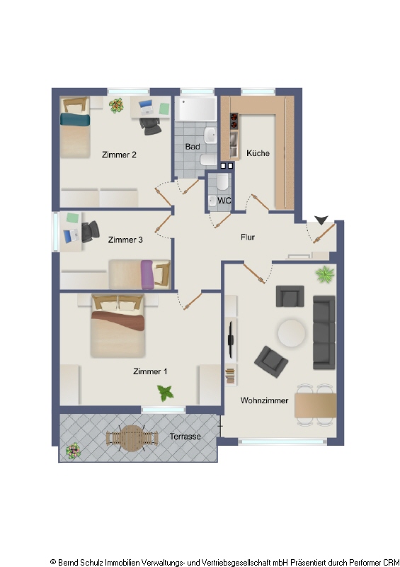 Grundriss Erdgeschosswohnung Appen
