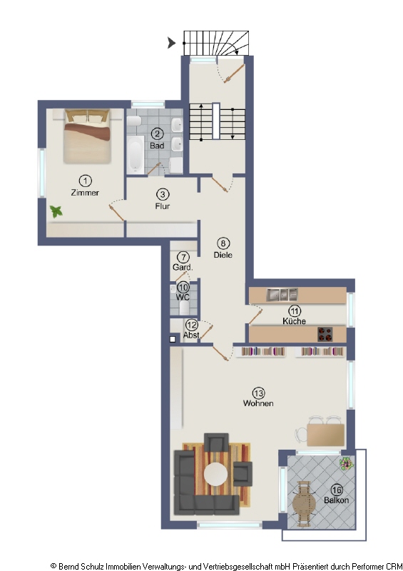 Grundriss Erdgeschosswohnung Hamburg