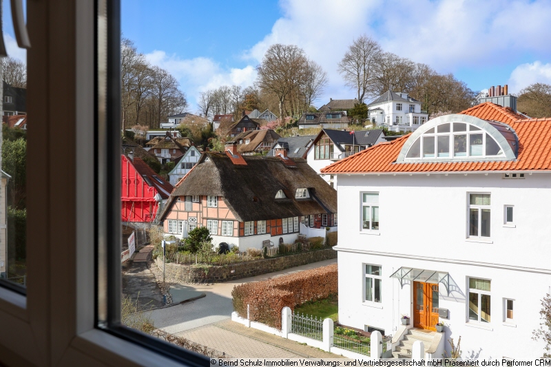 17 Blick aus dem Schlafzimmer Maisonettewohnung Hamburg