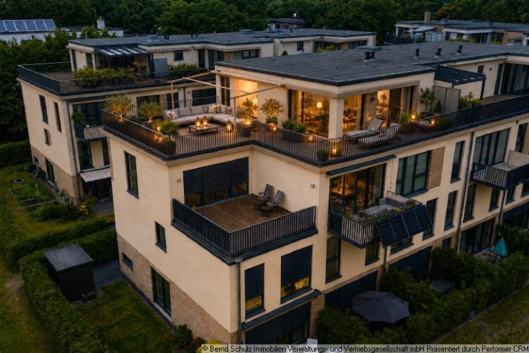 1 Penthouse_visualisiert Hamburg Penthousewohnung modernes Penthouse mit 80m� Dachterrasse