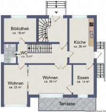 Grundriss EG Villa im Hochkamp