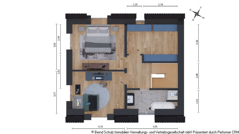 Grundriss DG 2 Doppelhaush�lfte Hamburg