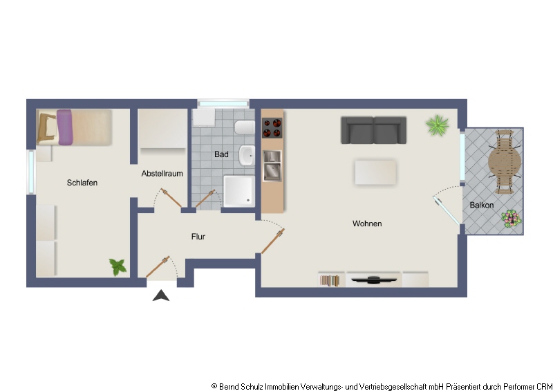 Wohnungsgrundriss Etagenwohnung L�neburg