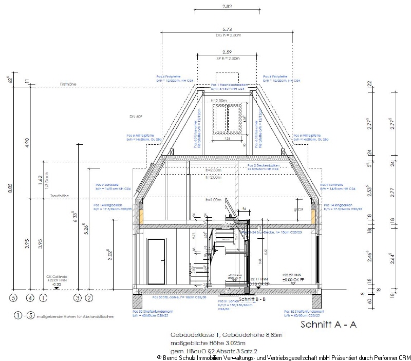Schnitt Doppelhaush�lfte Hamburg