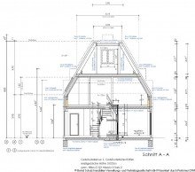 Schnitt Neubau Doppelhaush�lfte mit W�rmepumpe