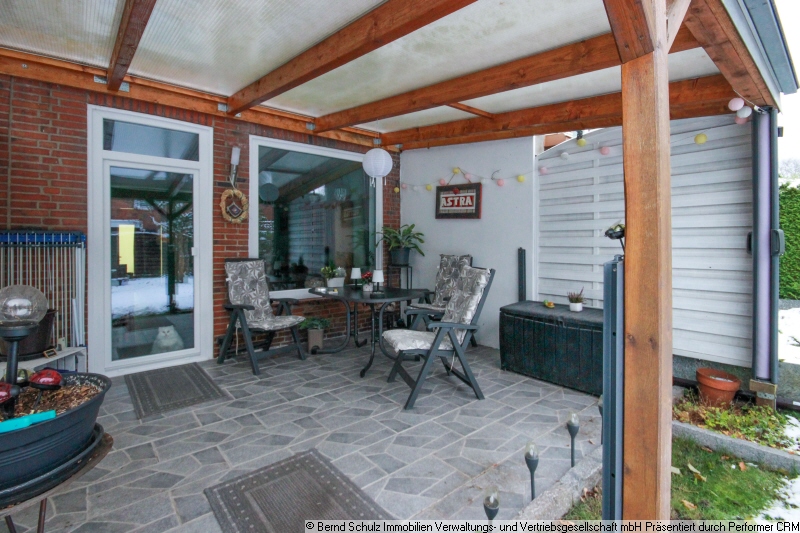 �berdachte Terrasse Reiheneckhaus Hamburg