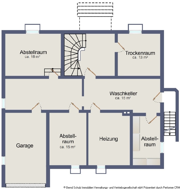 Grundriss KG Villa Hamburg