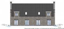 Ansicht S�den Neubau Doppelhaush�lfte mit W�rmepumpe