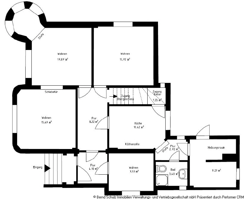 Grundriss EG Einfamilienhaus Hamburg