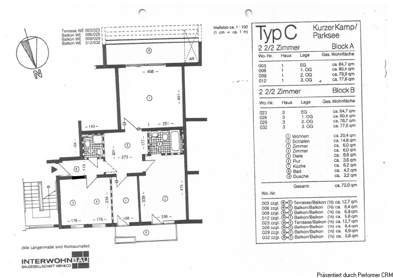 Grundriss Typ C Dachgeschosswohnung Schenefeld