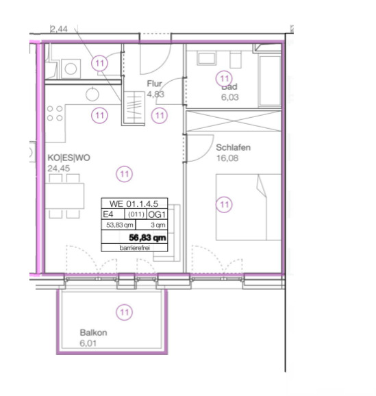 Grundriss-Whg-11 Etagenwohnung Hamburg