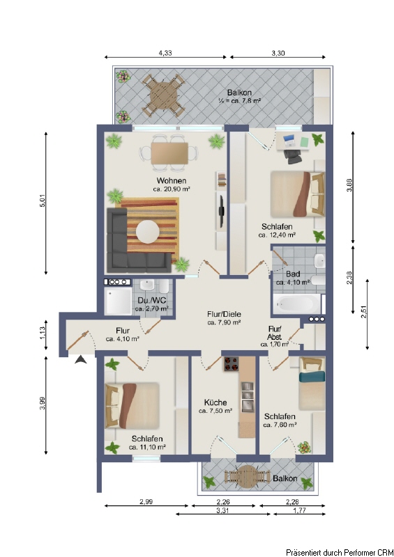 Grundriss Etagenwohnung Schenefeld