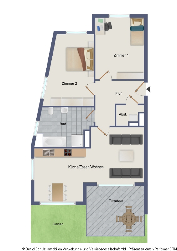 Grundriss Erdgeschosswohnung Hamburg
