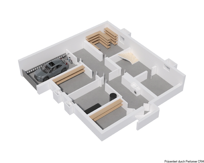 Grundriss visualisiert KG Villa Hamburg