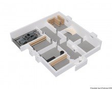Grundriss visualisiert KG Villa im Hochkamp