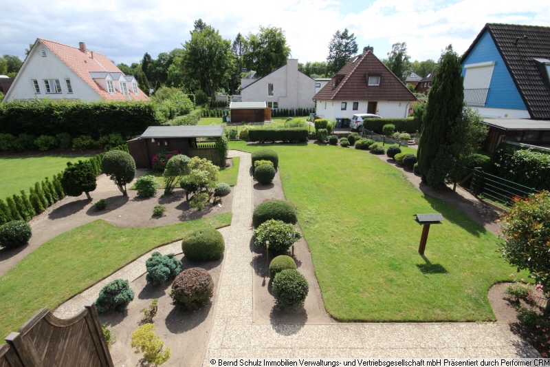 Luftbild Garten Einfamilienhaus Hamburg